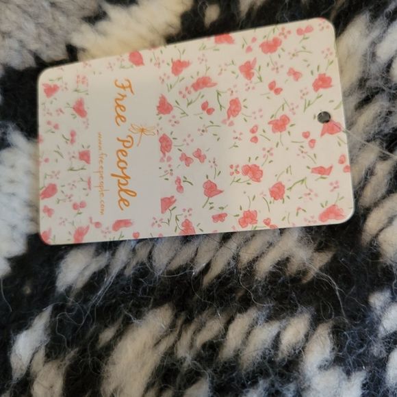 Free People Onyx Combo Wool & Alpaca Blend Knit Sweater Size XS - Picture 6 of 7